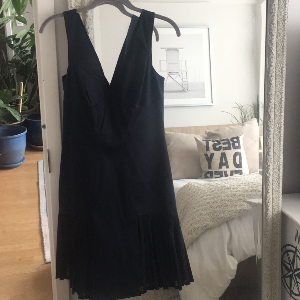 Perfect LBD: Fit & Flared Stretch Sateen w/ Pleats